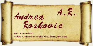 Andrea Rošković vizit kartica